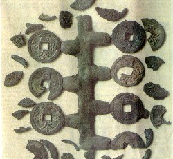 Japanese coins (7th century, Nara prefecture)