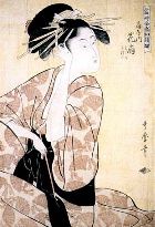 'The courtesan Hanaôgi of the Ôgiya house' by Utamaro (ca. 1790)